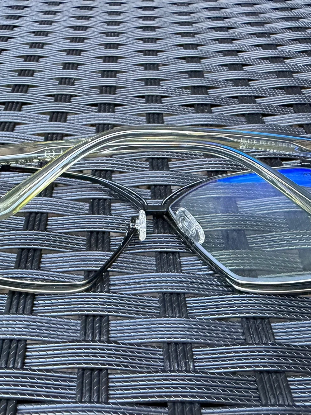 CADDIS Birdcage Eyeglass Frames 1.75 – Black / Clear – Frame Only